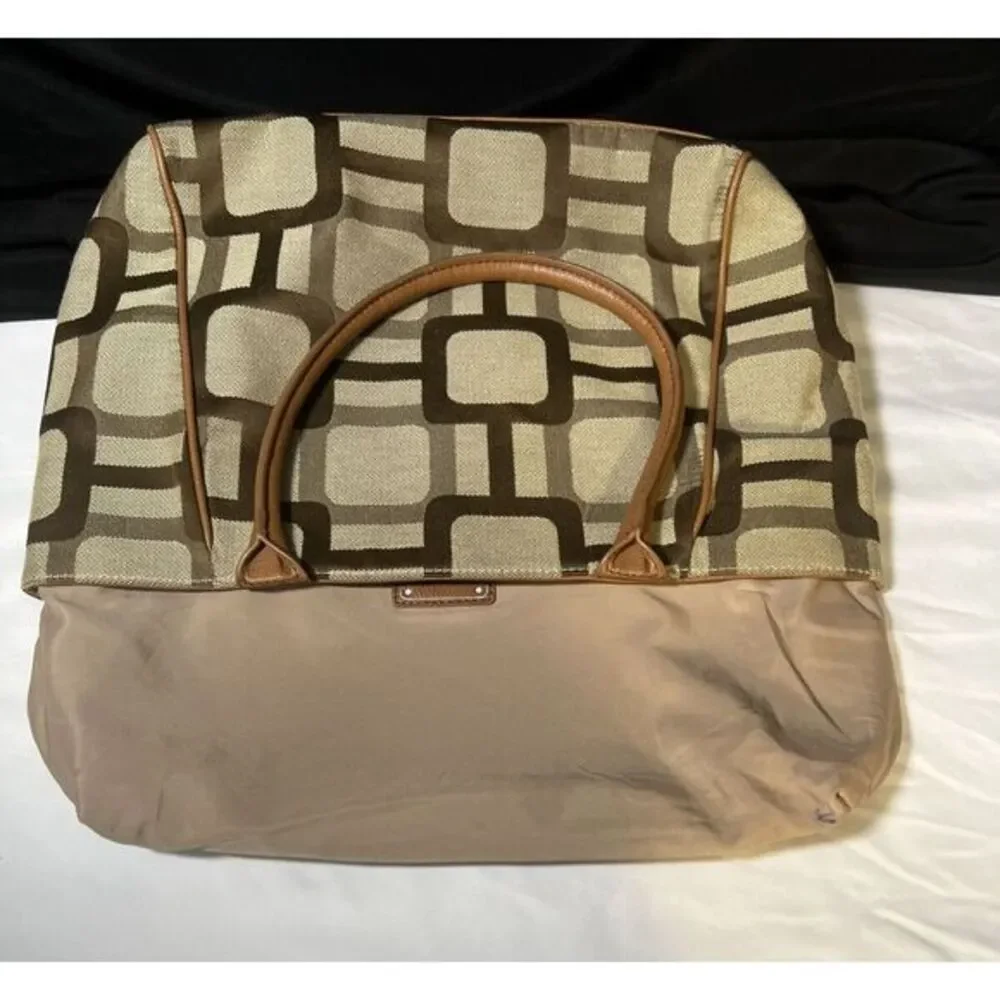 Nine West Handbag Tote Handbag Purse‎ Beige and Brown Design